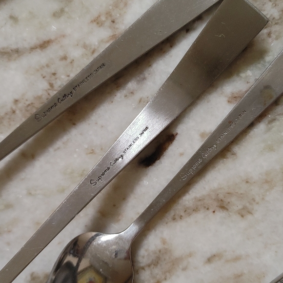 38 pc Japan Stainless Steal Supreme Cutlery Leaf Velvet Pattern - Picture 13 of 17